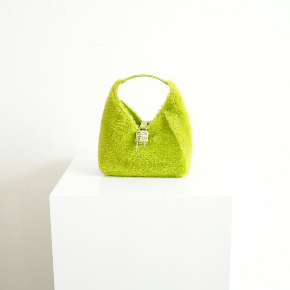 Givenchy Citrus Green Shearling Mini G-Hobo Bag